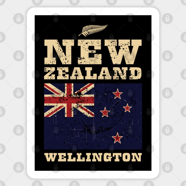 Flag of New Zealand Sticker by KewaleeTee